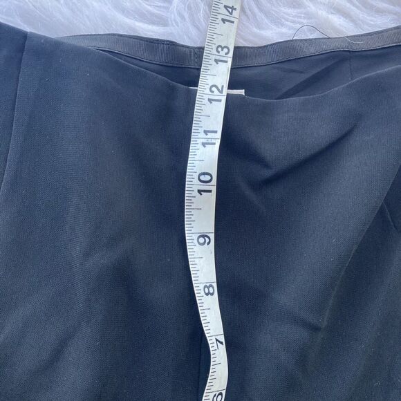 Talbots Dress Pants Sz 12 Black Side Zip Flat Front High Rise Wide Leg Womens - Picture 11 of 11